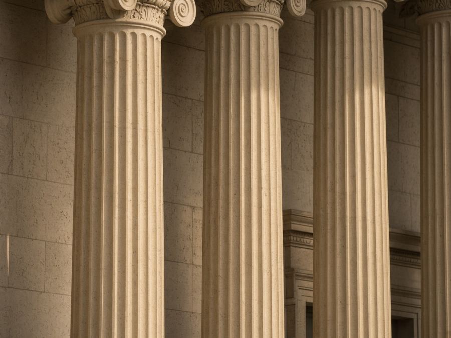 Classical courthouse columns