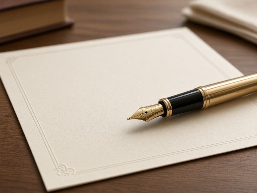 A legal document and a fountain pen
